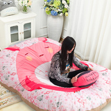 懒人沙发床垫1.5m床垫加大加厚珊瑚绒榻榻米卡通粉色龙猫趴趴床垫