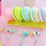 三年二班●韩国时尚 可爱马卡龙耳机 糖果色入耳式耳麦 音乐耳机