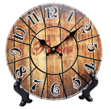 地中海欧式巴黎仿古复古客厅壁钟创意简约装饰静音木质挂钟台钟表