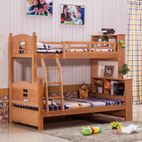 榉木家具 实木双层床上下床子母床高低床上下铺母子床成人床1.5米
