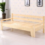 简约现代实木沙发床折叠1.8米1.5多功能两用可折叠宜家简约双人床