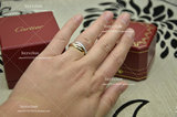 正品Cartier卡地亚18K白金黄金玫瑰金三色金2.8mm宽戒指B4086000