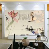 古典茶文化中式背景墙壁纸现代茶艺馆茶楼客厅茶道墙纸大型3D壁画
