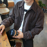 U.N.P男士夹克衫秋季外套韩版青年棒球服薄外套牛仔日系大码男装