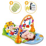 谷雨婴儿多功能脚踏钢琴音乐健身架器 3种模式带布垫 婴幼儿玩具