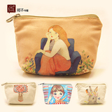 ABU创意帆布零钱包小钱包可爱韩版硬币包女迷你手拿包定制小卡包
