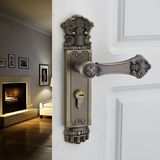 十大名锁【帝豪】门锁欧式门锁室内实木门锁执手锁具锁象牙白琥珀