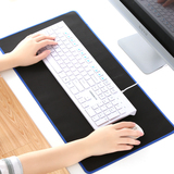 游戏鼠标垫超大号加厚韩国锁边创意办公桌垫键盘垫黑色电脑垫子