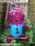中秋节led音乐手提充气花灯 紫色恐龙班尼 恐龙卡通儿童手提灯笼