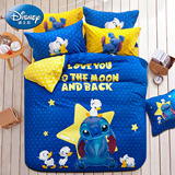迪士尼授权 星际宝贝史迪奇儿童全棉四件套纯棉套件卡通床上用品