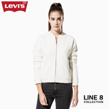 Levi's李维斯Line 8系列女士短款白色圆领针织卫衣19414-0000