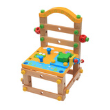 合幼儿园礼物3-4-6岁鲁班椅多功能拆装工具椅男女孩可拆卸螺母组