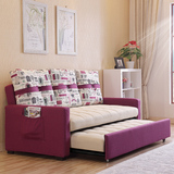 美宅美现代简约小户型布艺沙发床1.8可拆洗折叠储物脚踏懒人沙发