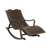 特价鸡翅木实木仿古明清中式摇椅 花梨木中式休闲椅纯实木躺椅