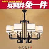 新中式吊灯客厅灯高档铁艺复古餐厅茶楼吊灯复式楼梯工业装饰灯具