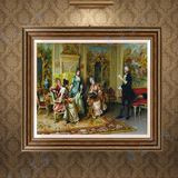 复古欧式古典人物纯手绘油画宫廷人物系列客厅沙发背景玄关高端画