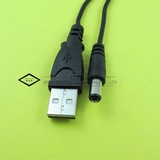 USB电源转换线 USB转DC5.5*2.1mm电源线 DC5.5直流线数据线 1米