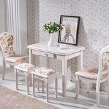 小户型餐桌椅组合现代简约欧式 全实木餐桌伸缩可折叠餐桌长方形