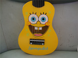 Spongebob海绵宝宝21寸木质儿童吉他早教小吉他尤可里里6弦可弹奏
