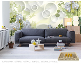 客厅沙发电视背景墙画壁纸墙纸大型壁画立体3d中式清新淡雅花卉