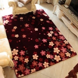 时尚棕色樱花地毯防滑儿童房沙发毯卧室客厅茶几地毯飘窗毯可定做
