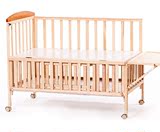 d实木无漆BB婴儿床可移动调节儿童床孩子尿布台摇篮