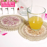 布艺杯垫餐垫碗垫 刺绣餐桌垫 隔热垫 漂亮花边餐桌垫子