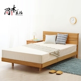 简约现代纯实木床1.8米卧室全橡木欧式双人床1.5原木婚床特价家具