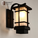 新中式室外壁灯欧式户外灯具防水铁艺复古过道日式壁灯阳台墙灯