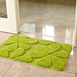 可爱绿色花朵卫生间浴室防滑吸水脚垫卧室厨房地垫定制进门垫地毯