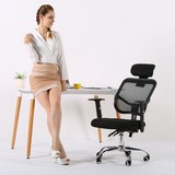 皮质高端家用真皮座椅坐垫毛绒家用白色电脑椅办公椅老板椅职员椅