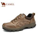 camel骆驼男鞋 新款打蜡皮运动休闲男鞋 系带男士鞋子