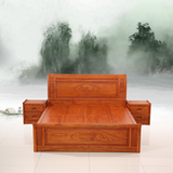 红木卧室家具休闲双人床1.8米/1.5米大床非洲花梨木现代大床婚床