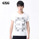 GXG[包邮]男装 男士时尚圆领短袖/简约白色T恤#41144606