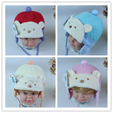 婴儿帽子秋冬0-1-2岁儿童雷锋帽嘟嘟啦男女宝宝滑雪帽保暖护耳帽