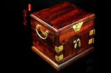 创意红木素面官皮箱老挝大红酸枝珠宝首饰盒槜卯木雕家具摆件礼品