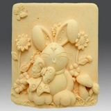 露齿兔手工皂硅胶模具/皂模/盐雕模具/DIY软硅胶模具食品级Z015