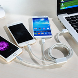 哥特斯苹果数据线iphone56se二合一拖多功能一拖三安卓手机充电线