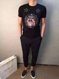 正品潮牌Givenchy纪梵希2016夏款男子狗头印花短T GVC男子休闲T恤