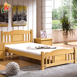 现代简约环保全实木榉木儿童床1.0 1.2 1.5米单人单层成人床