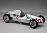 CMC 原装1:18 1938年奥迪 UNION D型 银箭 12号赛车 合金汽车模型