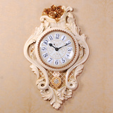 欧式挂钟客厅墙面饰品摆钟创意艺术壁挂钟表静音豪华复古装饰时钟