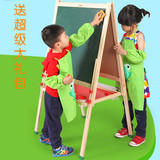 实木儿童绘画板磁性画板架套装益智玩具宝宝写字板支架式家用黑板