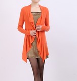 雅莹专柜正品代购橙色全羊毛开衫针织衫E13PC9159A/S13PC9159A