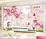 3d简约现代无缝客厅电视背景墙纸壁纸壁画布欧中式卧室温馨蝴蝶花