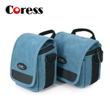 Coress柯洛斯 微单相机包单反包防水帆布材质 可单肩斜跨手提腰系