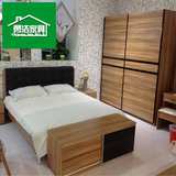 卧室家具套装组合双人床衣柜床头柜简约现代板式家具可定制家具