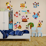 水果英文墙贴贴纸儿童房间幼儿园贴画卡通数字教室布置宝宝学习贴