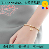 香港正品代购Tiffany蒂芙尼迷你心形18K金珠手链包邮税附礼物小票
