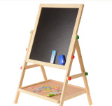 七巧板可升降儿童画板画架 双面磁性小黑板支架式宝宝写字板套装